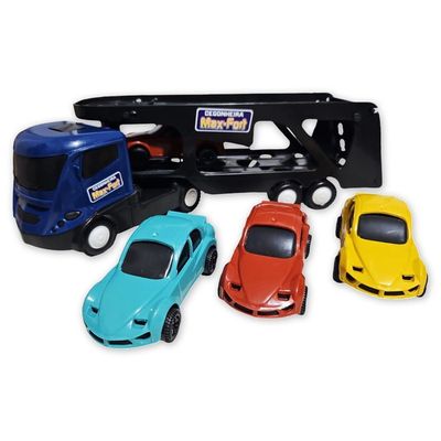Caminhão Cegonheira Infantil Maxforte 04 Carros 2 Andares