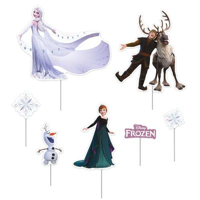 Topo De Bolo Frozen Disney - 8 Itens