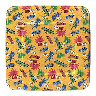 Prato Quadrado Pj Masks - 8 Unidades
