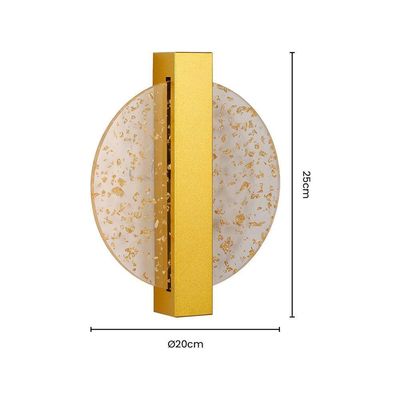 Arandela Skylight Cross 3113 Led Bivolt Dourado - Transparente