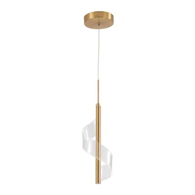 Lustre Pendente Skylight Mast 3066 Led Bivolt Dourado / Translucido
