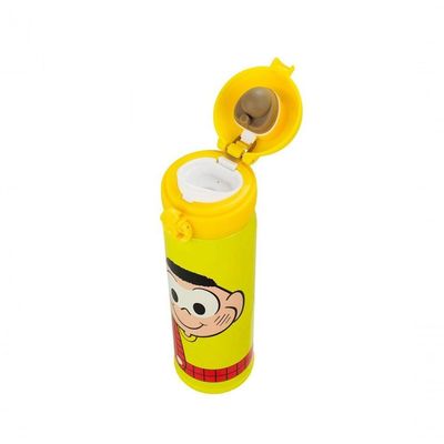 Garrafa Térmica Amarela Cascão 400ml - Turma Da Mônica