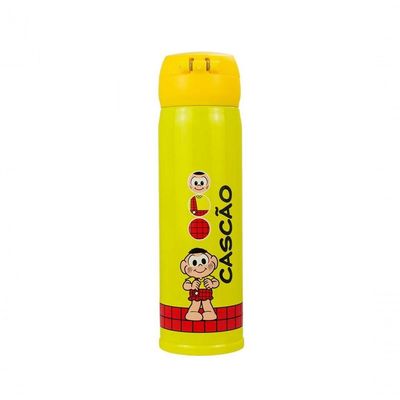 Garrafa Térmica Amarela Cascão 400ml - Turma Da Mônica