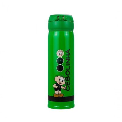 Garrafa Térmica Verde Cebolinha 400ml - Turma Da Mônica
