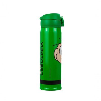 Garrafa Térmica Verde Cebolinha 400ml - Turma Da Mônica