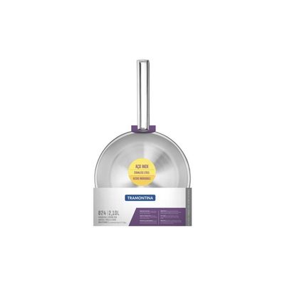 Frigideira Tramontina Brava Aço Inox Fundo Triplo 24 Cm 2,1l