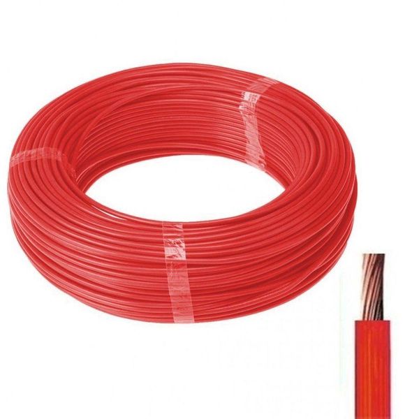 Fio Elétrico Cabo Flexível 1 Via 2,50mm Vermelho 50 Metros | Vermelho 1,50mm