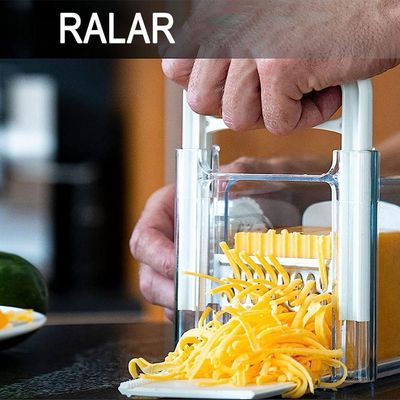 Cortador Ralador De Queijo Presunto 4 Em 1 Manual Fatiador Lamina Inox Porte Hermetico Armazenamento