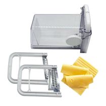 Cortador Ralador De Queijo Presunto 4 Em 1 Manual Fatiador Lamina Inox Porte Hermetico Armazenamento