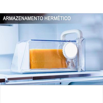 Cortador Ralador De Queijo Presunto 4 Em 1 Manual Fatiador Lamina Inox Porte Hermetico Armazenamento