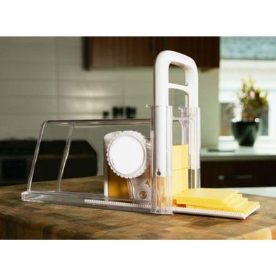Cortador Ralador De Queijo Presunto 4 Em 1 Manual Fatiador Lamina Inox Porte Hermetico Armazenamento