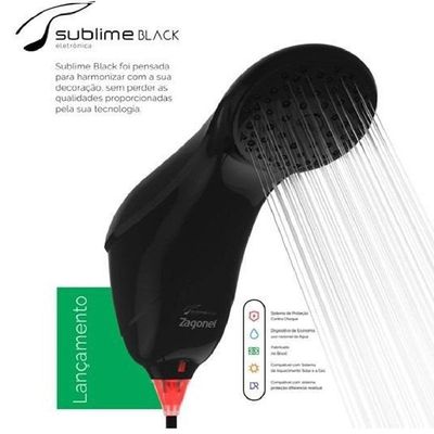 Chuveiro Ducha Sublime Eletrônica Zagonel - Preto Voltagem:220v 220v