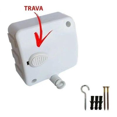 Varal Retrátil Automático Modular 3 Peças Com 6 Metros