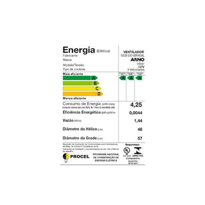 Ventilador De Coluna Arno 50cm VB52 X-treme Force Breeze Preto E Azul Escuro 127V
