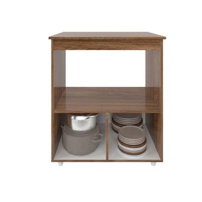 Balcão Armário Gabinete Para Microondas E Forno Elétrico Cozinha Amanda Mobília Decor Savana Preto