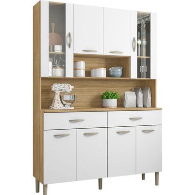 Armário De Cozinha Kit 8 Portas 2 Gavetas Golden Kits Paraná Freijó Supremo