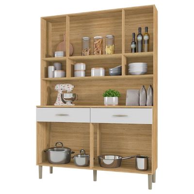 Armário De Cozinha Kit 8 Portas 2 Gavetas Golden Kits Paraná Freijó Supremo