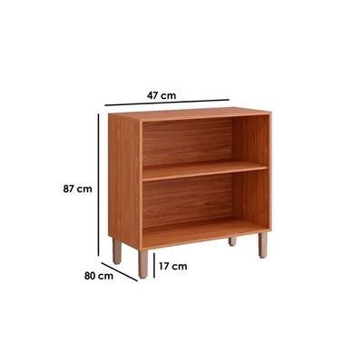 Gabinete De Cozinha Modulado Balcão Para Cooktop Divina Com 2 Portas 80cm Freijo-titanium - Mgm