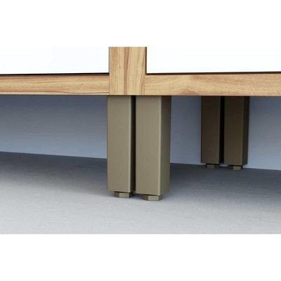 Balcão De Cozinha Modulado Syrah 1 Porta E 1 Gaveta C/ Tampo 80cm Amendoa/off White - Ronipa