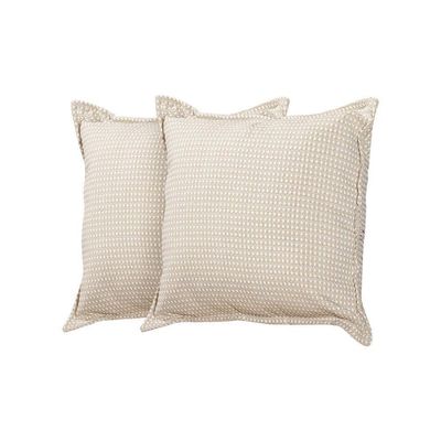 Kit 2 Almofadas Decorativas Bali Linho Estampado - Bege
