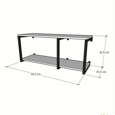 Prateleira Industrial Suspensa Estante Parede Nicho Branco Cozinha Escritorio Sala Quarto Infantil