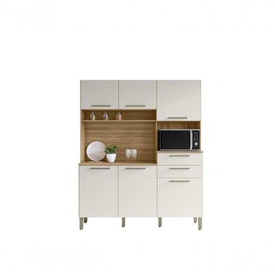Cozinha Compacta 6 Portas 2 Gavetas Montesa Kits Parana Freijó Soft