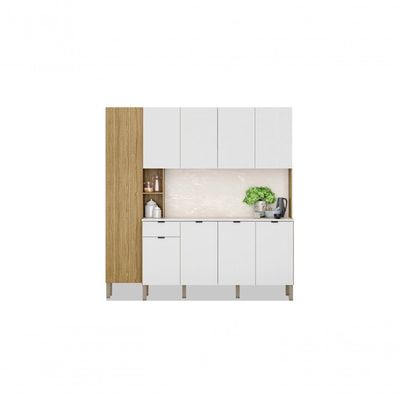 Cozinha Compacta 9 Portas 1 Gaveta Pulse Kits Parana Freijó-artico-cpriscatto Freijó