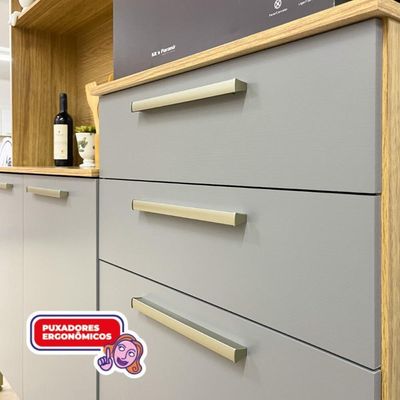 Cozinha Compacta 6 Portas 2 Gavetas Montesa Kits Parana Freijó Supremo