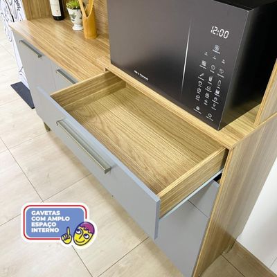 Cozinha Compacta 6 Portas 2 Gavetas Montesa Kits Parana Freijó Supremo