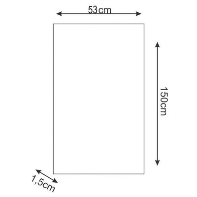 Tampo Tampão Mdp 15 Mm Mobília Decor Para Balcão De 150 Cm Preto