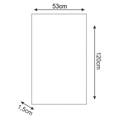 Tampo Tampão Mdp 15 Mm Mobília Decor Para Balcão De 120 Cm Branco