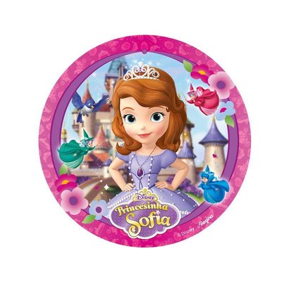 Vela De Aniversário Princesa Sofia Plana