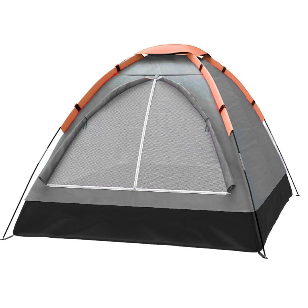 Barraca Camping Tenda Iglu Portátil 4 Pessoas 200*135*100cm Ar Livre Pesca Cinza Wct Fitness