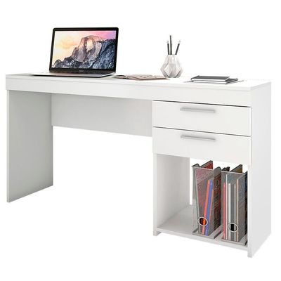 Mesa Escrivaninha De Escritório Office Notável Branco Branco
