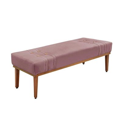Divã Recamier Retrô Base Madeira Para Quarto Gênova 140cm Veludo S04 - D'rossi Cor Lilás