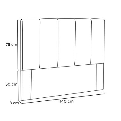 Cabeceira Cama Box Casal 140 Cm Arizona Veludo Lilás S04 - D'rossi