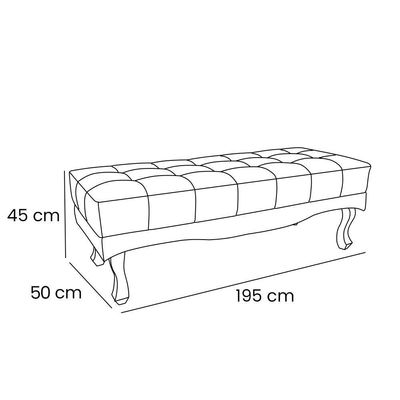 Cabeceira Cama Box King 195cm e Recamier Vicenza Suede S04 Cor Cinza