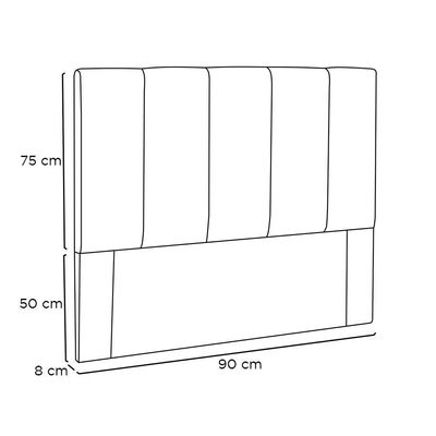Cabeceira Cama Box Solteiro 90 Cm Arizona Veludo S04 Cor Verde