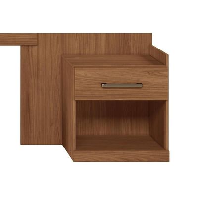 Cabeceira Cama Box Madeirado Cor Jatoba Casal com Gavetas Plus Jatoba - Santos Andirá