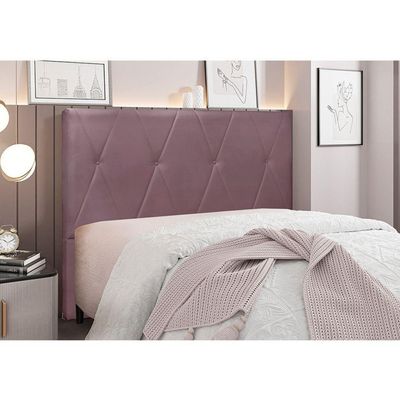 Cabeceira Cama Box Solteiro 90 Cm Aquilla Veludo Uva S04 - D'rossi