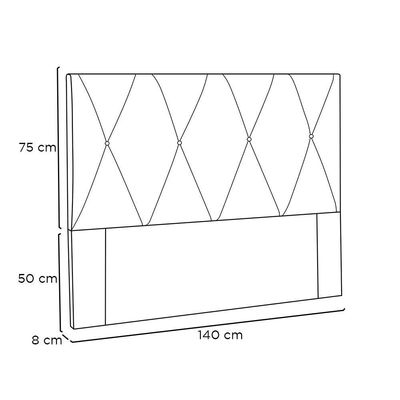 Cabeceira Cama Box Casal 140 Cm Aquilla Veludo Cobre S04 - D'rossi