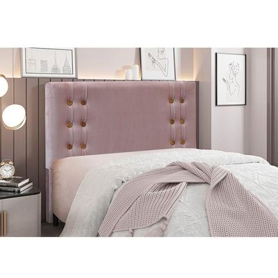 Cabeceira Cama Box Solteiro 90 Cm Gênova Veludo Lilás S04 - D'rossi