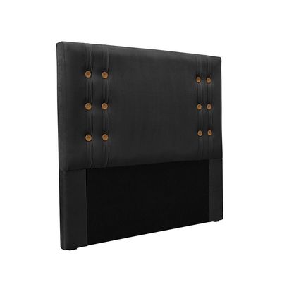 Cabeceira Cama Box King 195 Cm Gênova Veludo S04 - D'rossi Cor Preto