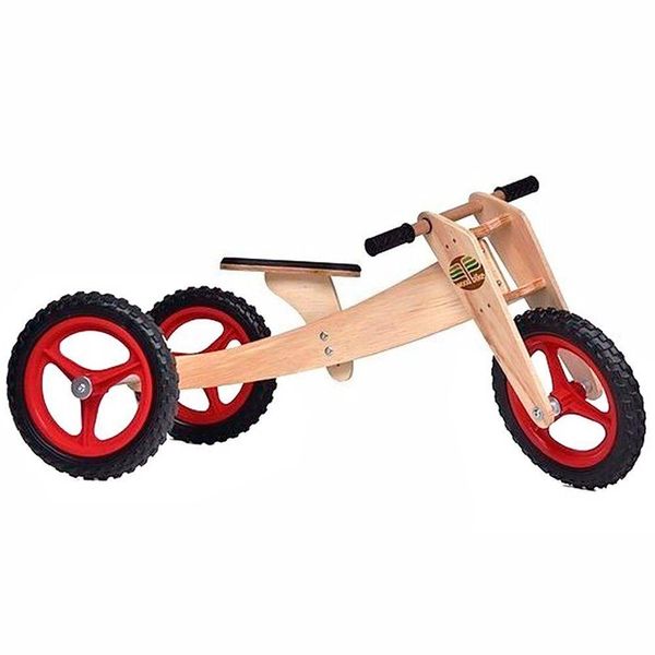 Bicicleta De Madeira Woodbike - 3 Estágios - Vermelho