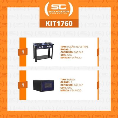 Fogão Industrial Com Forno 2 Bocas Duplas Bravo Br2bf Azul - Venâncio