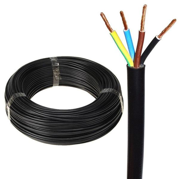 Cabo Pp Preto 4 Vias (4x1,50mm) 1 Metro | Preto 4x1,50mm
