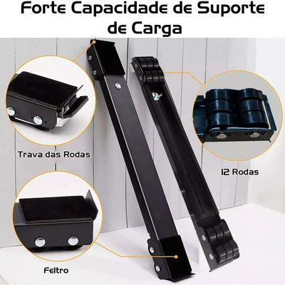 Suporte Com Rodinhas Para Arrastar Geladeira E Móveis