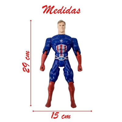 Kit Dupla De Heróis Articuláveis Homem Ferro Capitão América