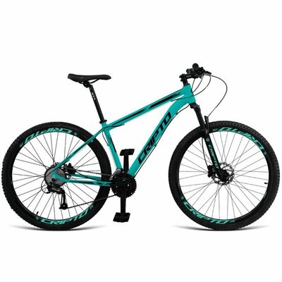 Bicicleta Aro 29 Cripto 24 Marchas Shimano E Freios A Disco - 21" Verde Anis-preto