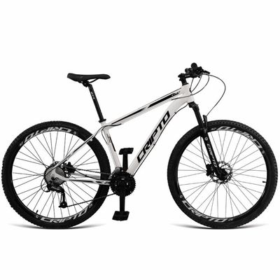 Bicicleta Aro 29 Cripto 24v Shimano Fr. Hidraulico-trava-k7 - Branco-preto - 17" Branco-preto